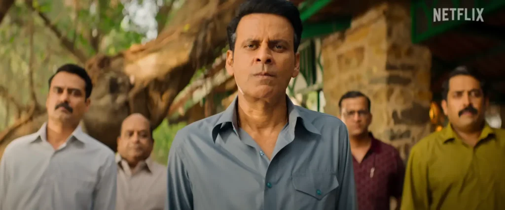 Manoj Bajpayee and other cast as in Inspector ZendeNetflix India 2025
