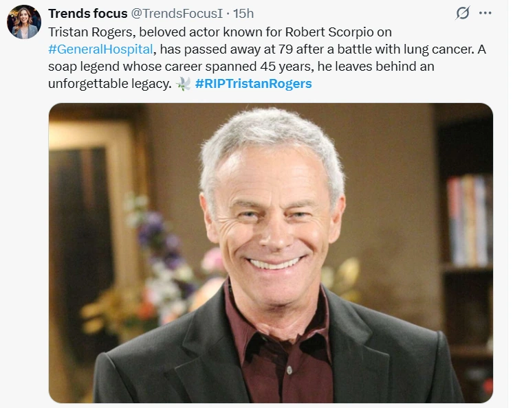 Death of Robert Scorpio general  hospital