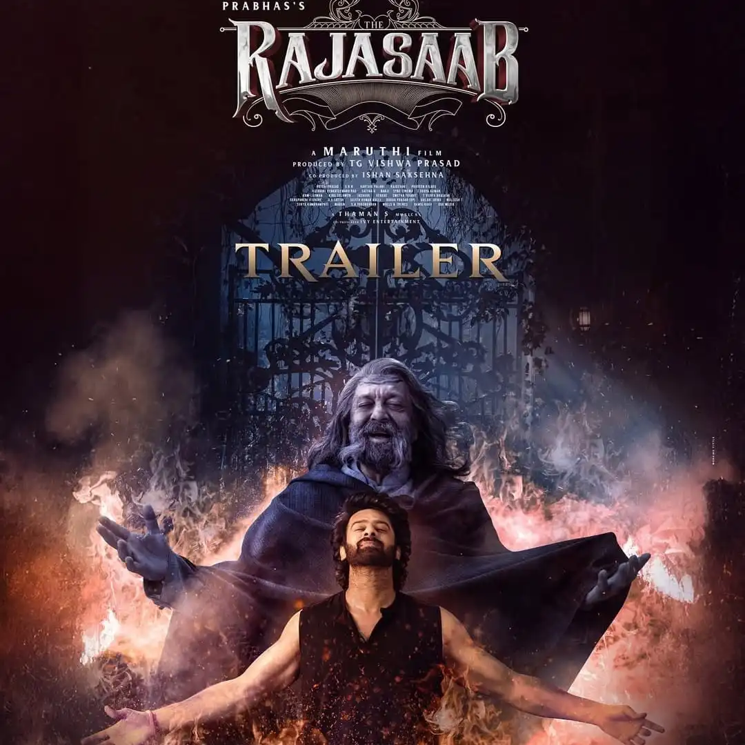 Prabhas's RajaSaab Movie Trailer Poster